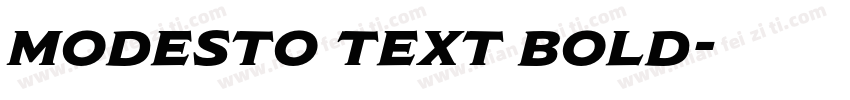 modesto text bold字体转换